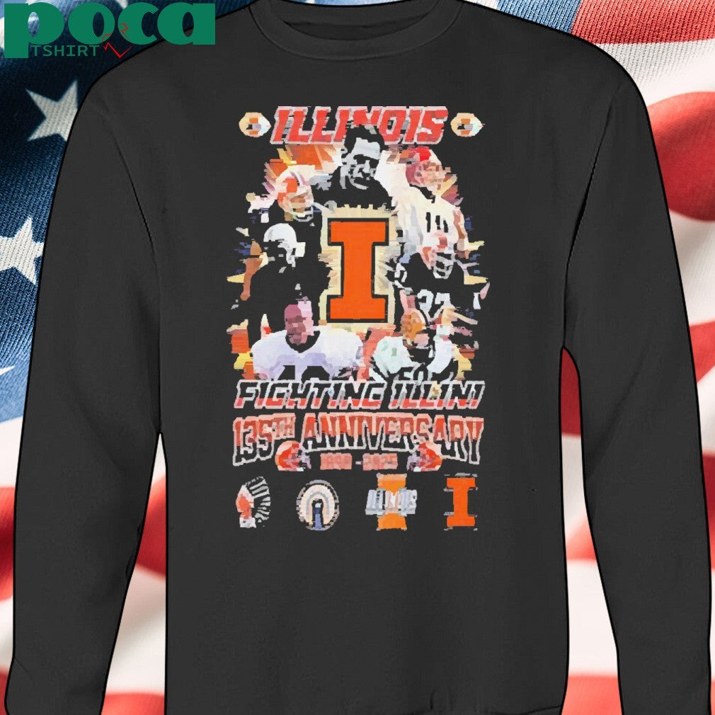 Illinois Fighting Illini 135th Anniversary 1890 2025 Vintage Shirt