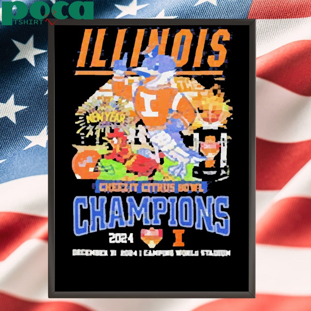 Illinois Fighting Illini Cheez It Citrus Bowl Champions 2024 Mascot Shirt