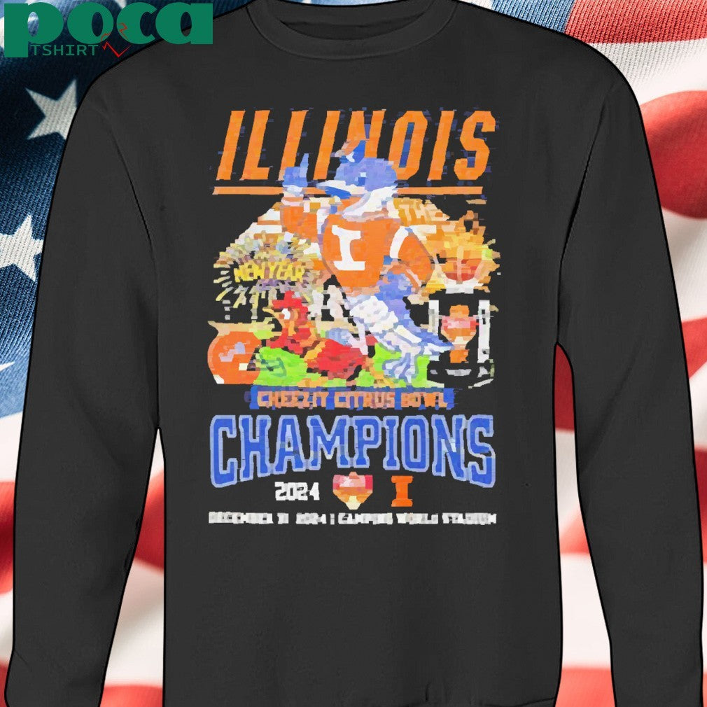 Illinois Fighting Illini Cheez It Citrus Bowl Champions 2024 Mascot Shirt