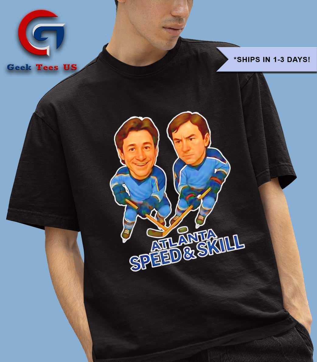 Ilya Kovalchuk and Marian Hossa Atlanta Speed & Skill Hockey caricatures shirt