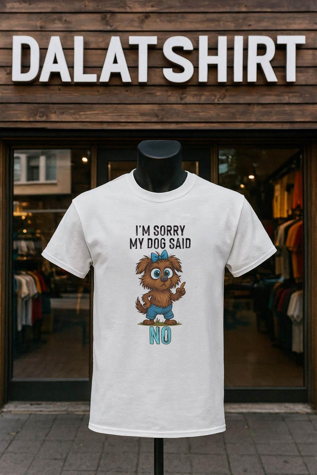 I’m Sorry My Dog Said No Cartoon Graphic shirt