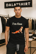 I’m fine Monkey and Slumped Orangutan Illustration shirt