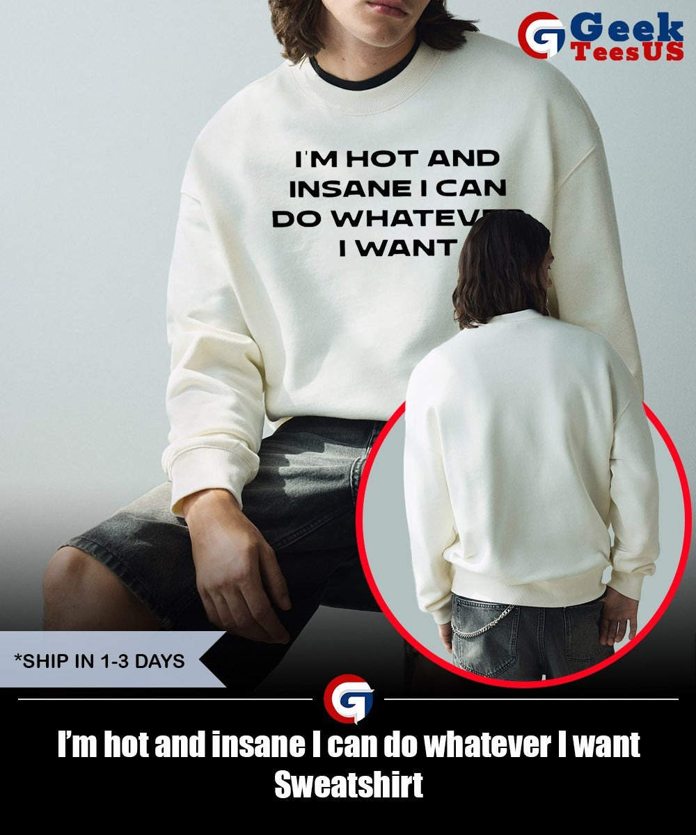 I’m hot and insane I can do whatever I want shirt
