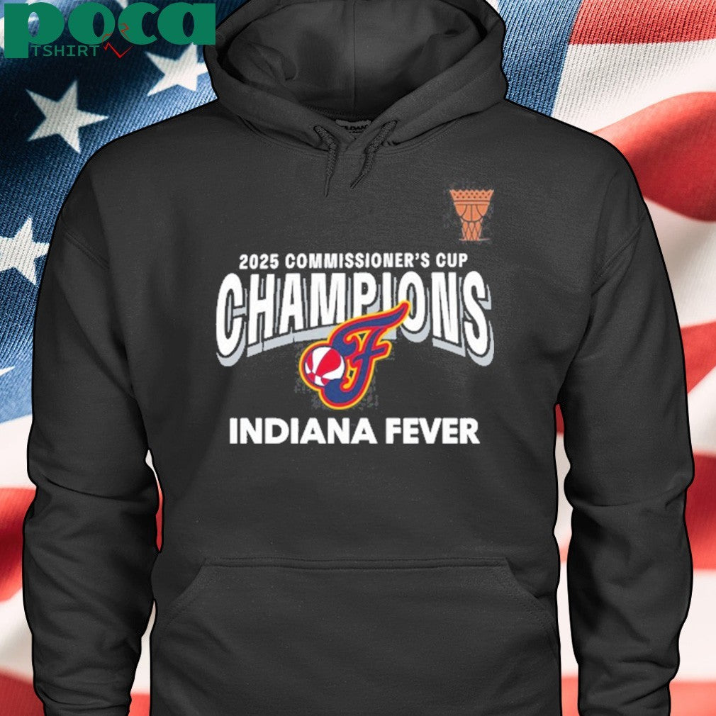 Indiana Fever New Era Black 2025 WNBA Commissioner’s Cup Champions T-Shirt