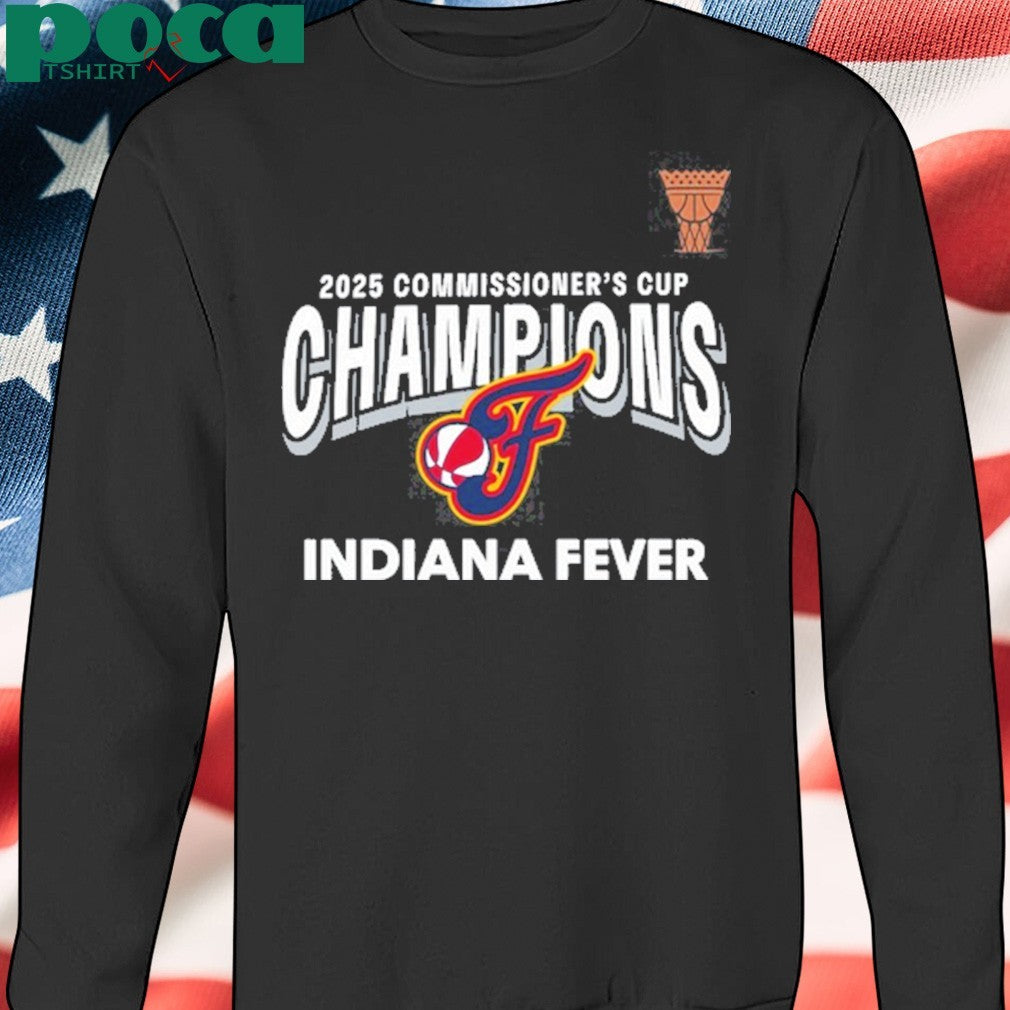 Indiana Fever New Era Black 2025 WNBA Commissioner’s Cup Champions T-Shirt