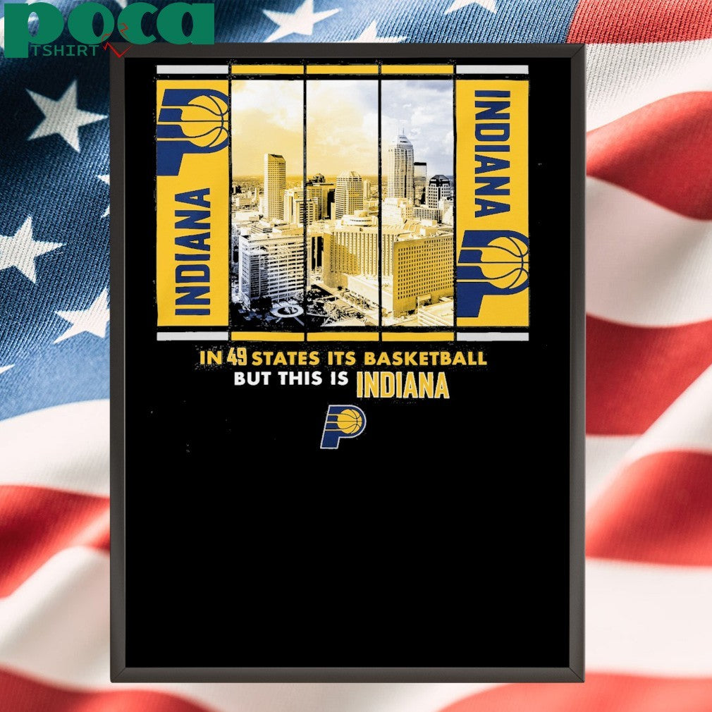 Indiana Pacers Stadium Essentials Unisex Skyline Boxout T-Shirt