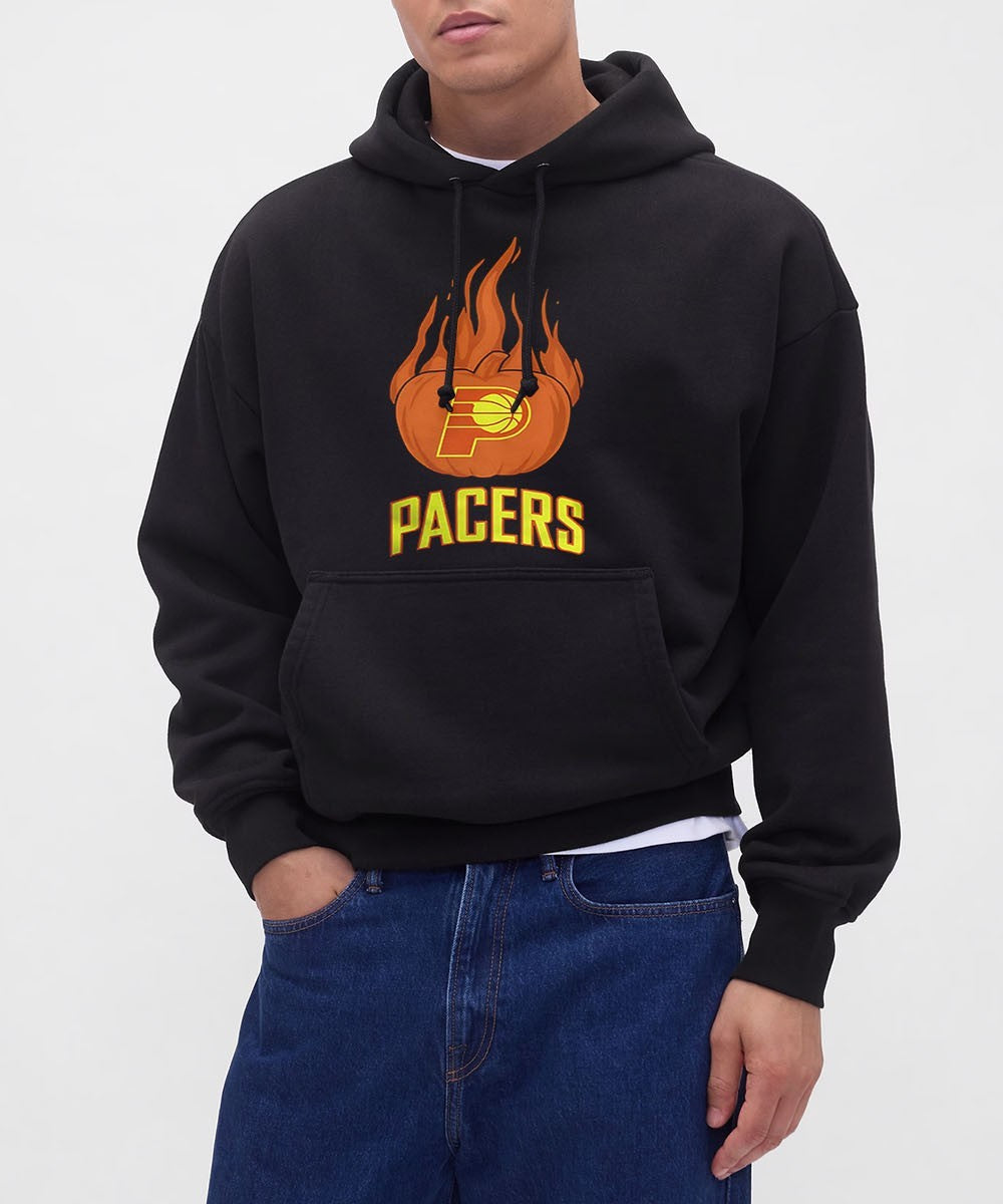 Indiana Pacers flaming pumpkin Halloween 2025 shirt