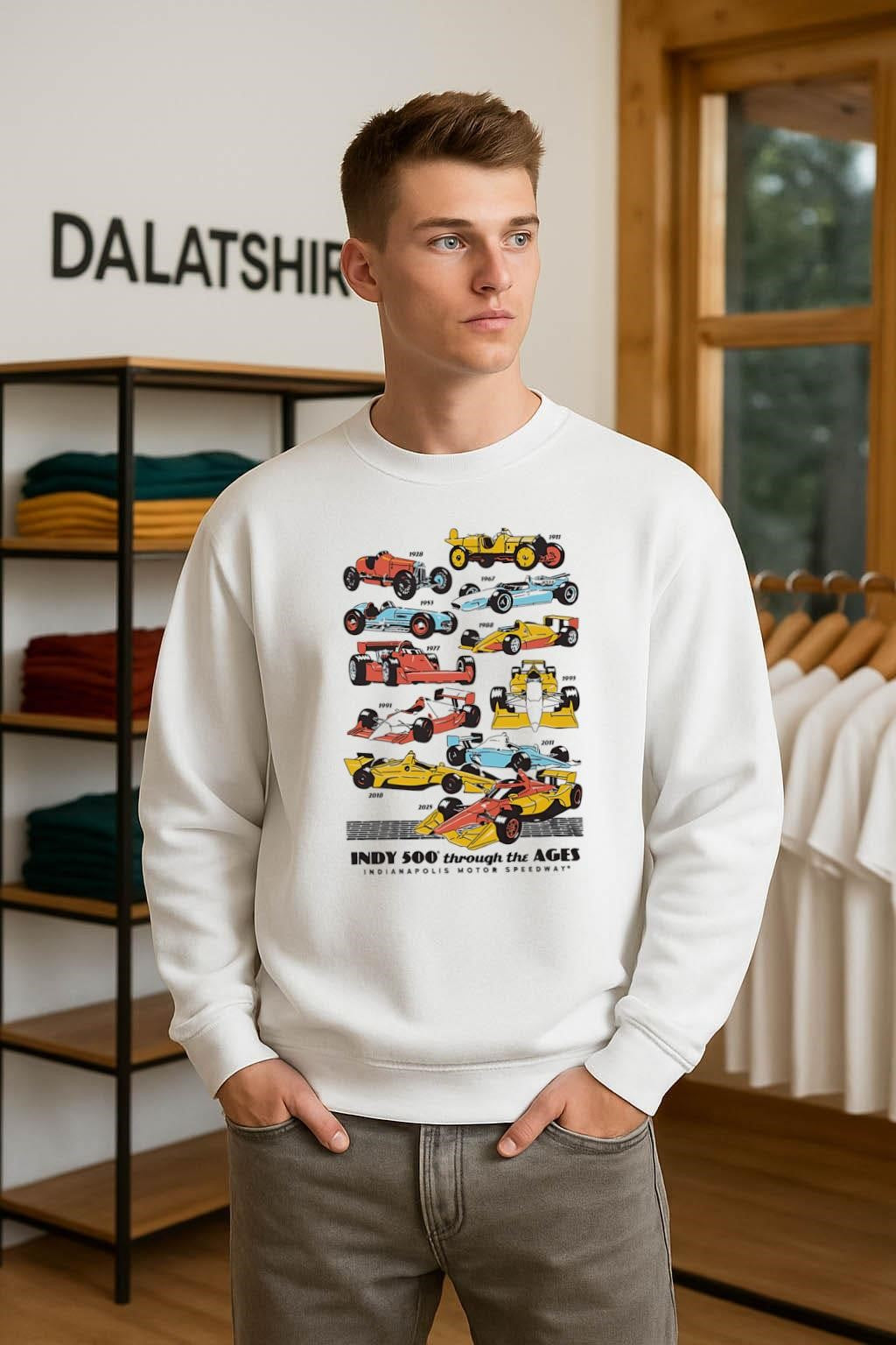 Indy 500 Through The Ages Racing Cars History shirt