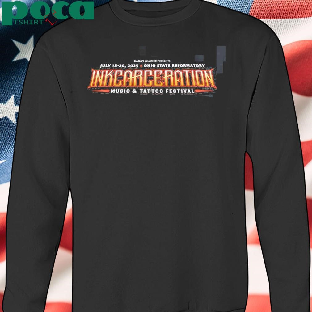 Inkcarceration Festival Rock Metal And Tattoo Festival Lineup Poster In Ohio State Reformatory On July 18 to 20 2025 Two Sides Unisex T-Shirt