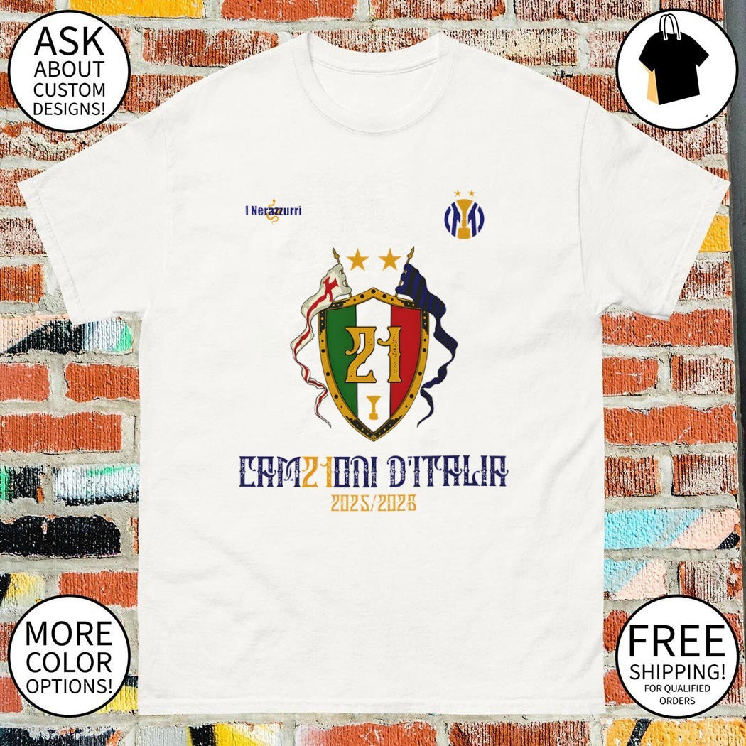 Inter Milan FC Scudetto 21 Campioni D’Italia Champions 2025 2026 shirt