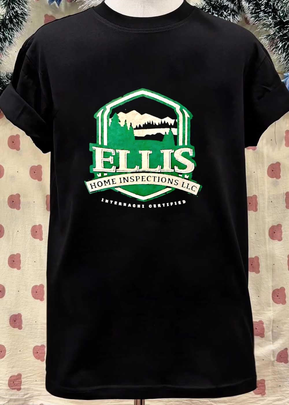 Internachi Certified Ellis Home Inspections Mountain Forest Logo T-Shirt