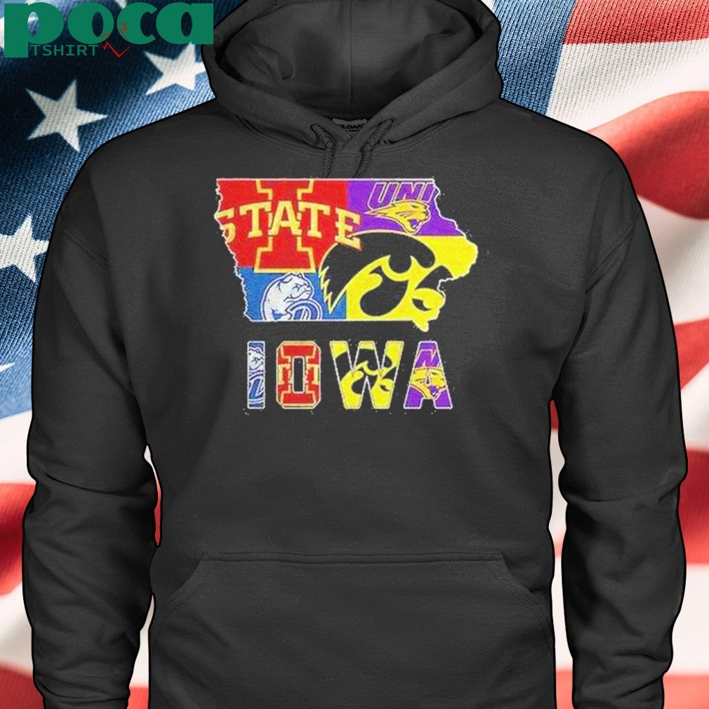 Iowa Sports Team Map Logo Shirt