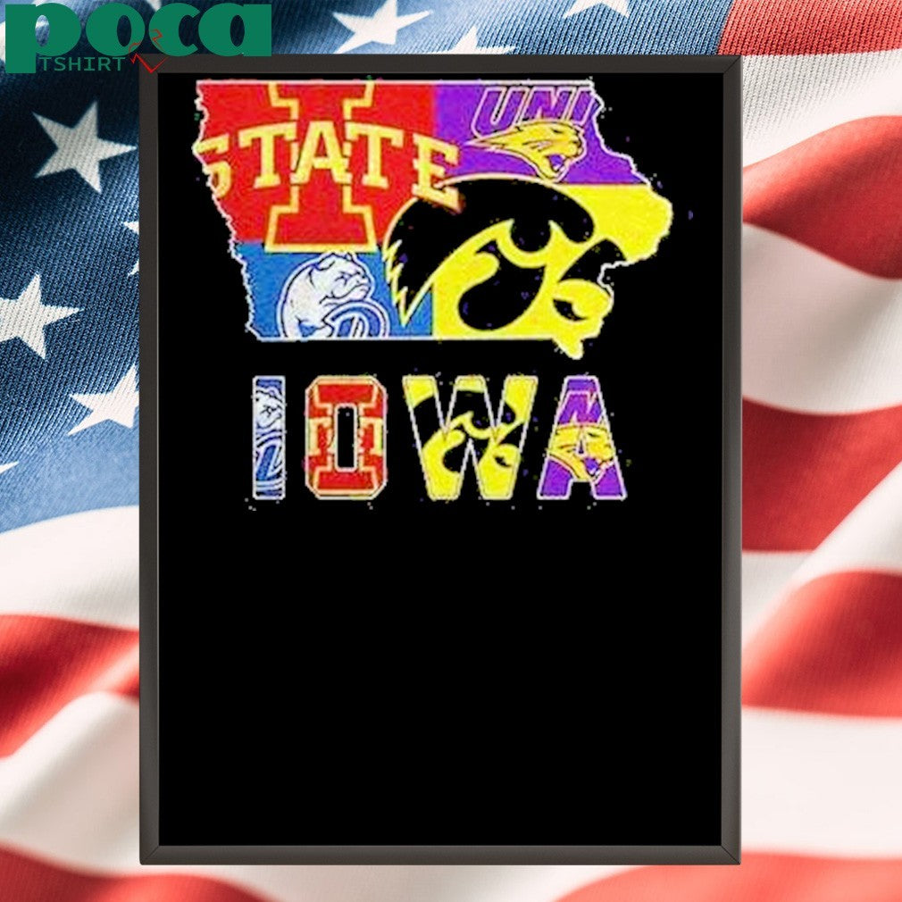 Iowa Sports Team Map Logo Shirt