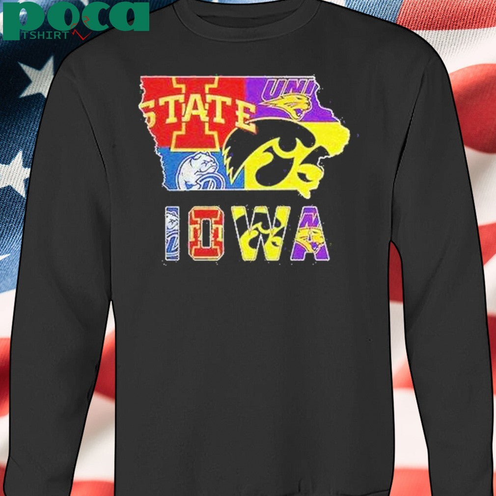 Iowa Sports Team Map Logo Shirt