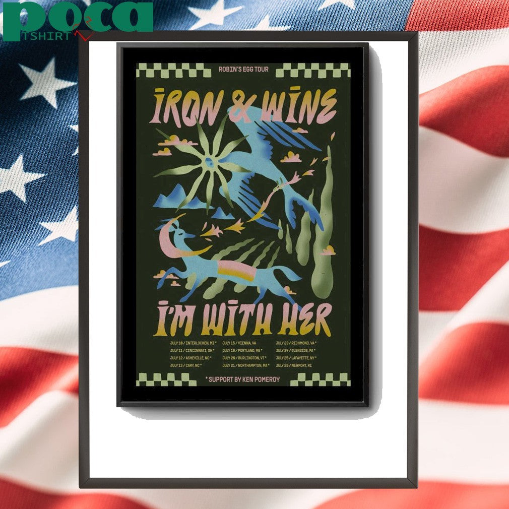 Iron & Wine Summer Tour 2025 Poster shirt