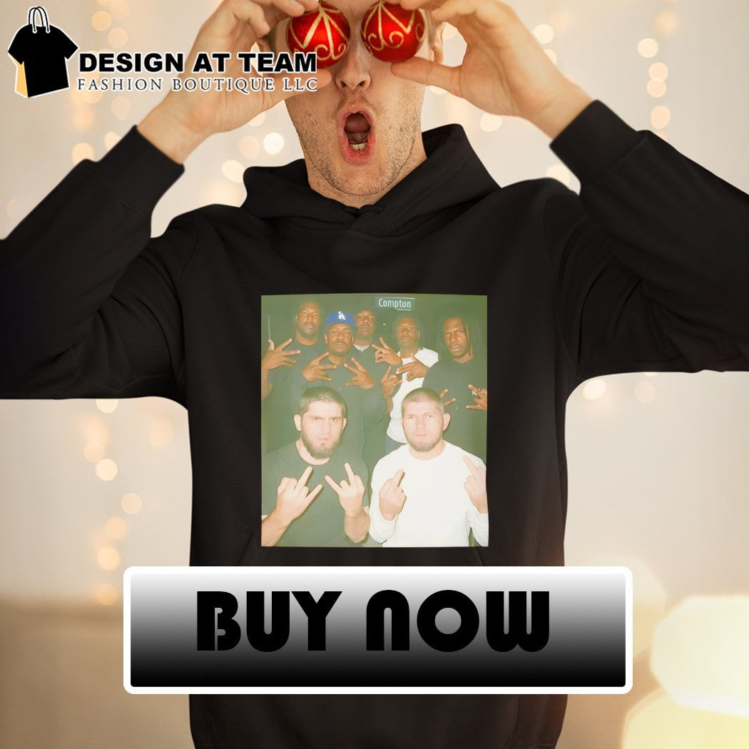 Islam Makhachev and Khabib Nurmagomedov middle finger UFC photo vintage shirt