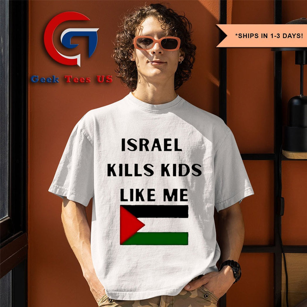 Israel kills kids like me flag shirt