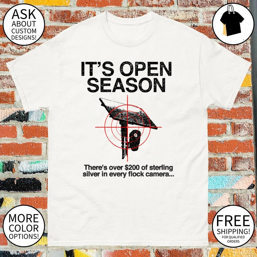 It’s open season there’s over 200 of sterling silver in every flock camera shirt