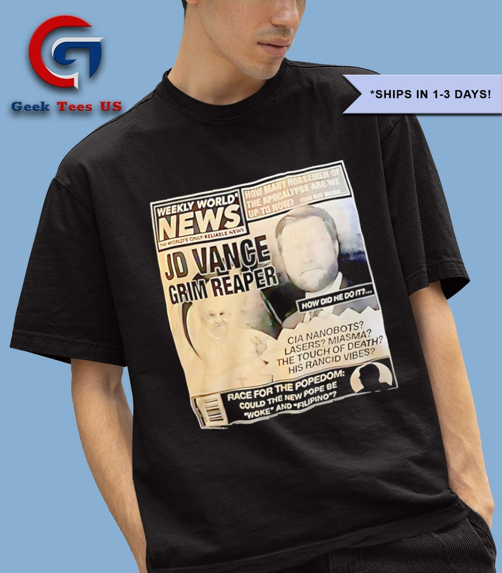 JD Vance grim reaper race for the popedom shirt