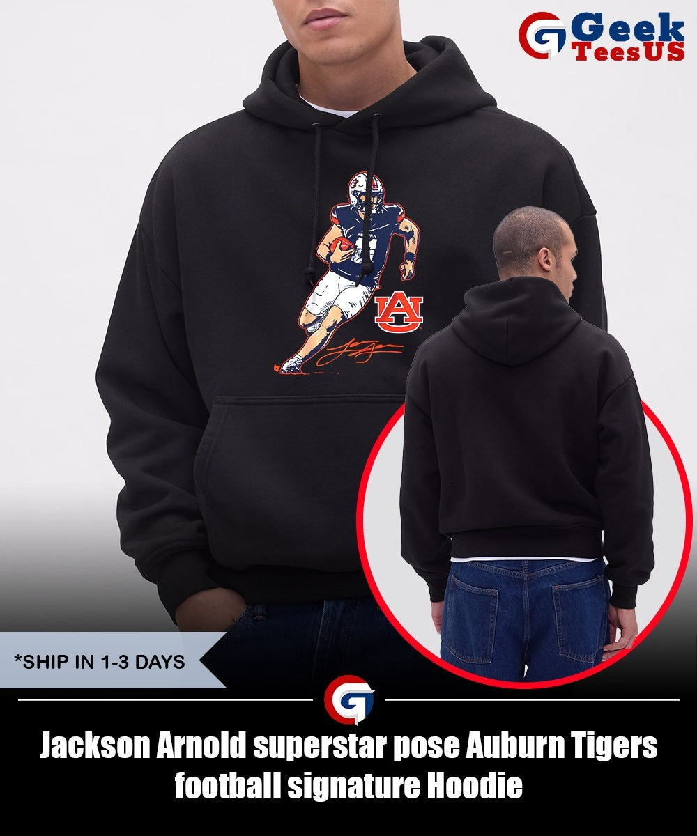 Jackson Arnold superstar pose Auburn Tigers football signature shirt