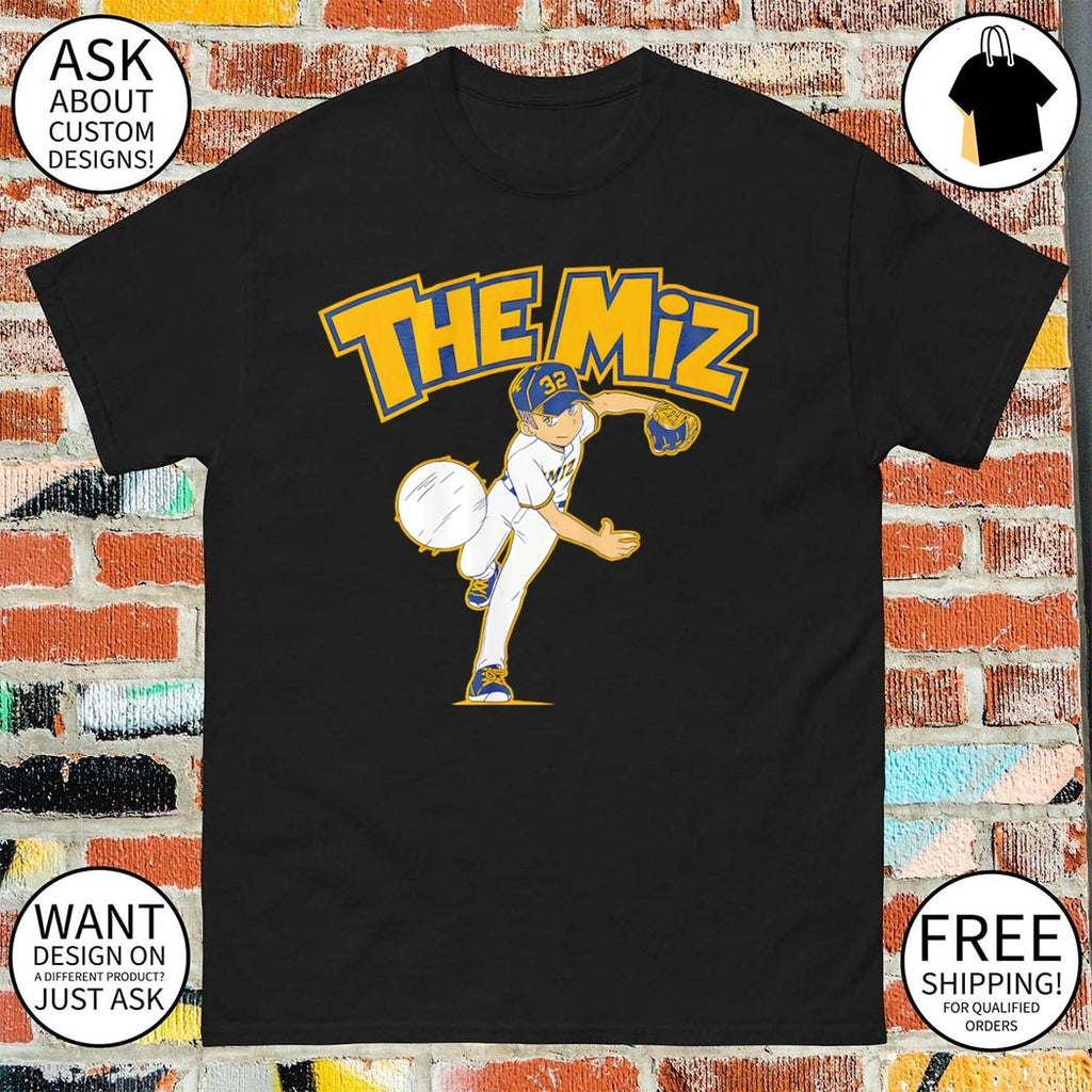 Jacob Misiorowski Milwaukee Brewers Baseball Anime Miz cartoon shirt