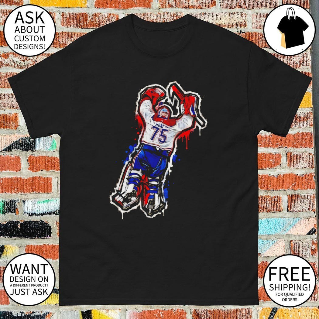 Jakub Dobeš 75 Montreal Canadiens Hockey NHL celebration graffiti 2026 shirt