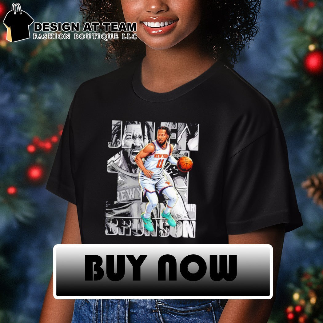 Jalen Brunson Comic Image Graphic 11 Knicks shirt