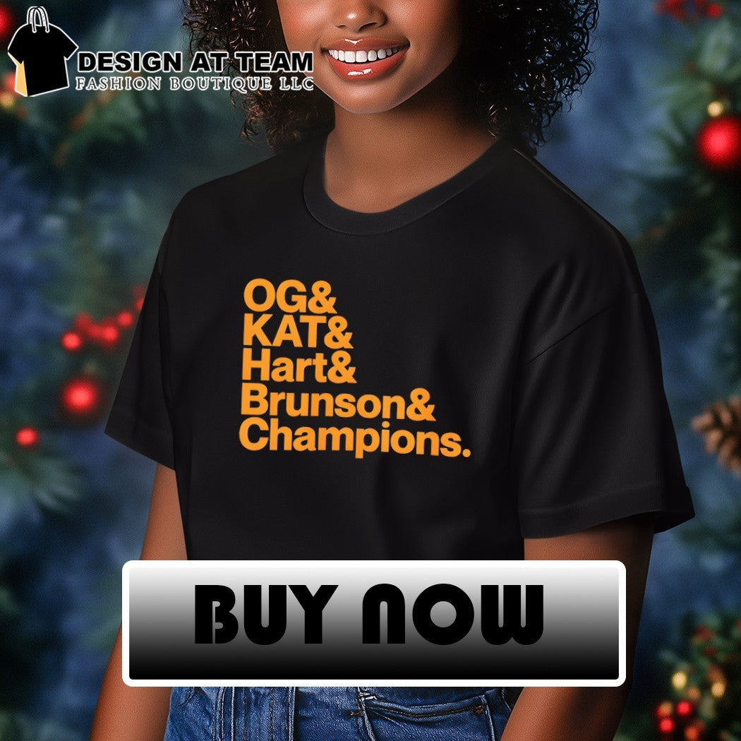 Jalen Brunson Josh Hart OG Anunoby KAT Karl-Anthony Towns Knicks 2026 World Champions shirt