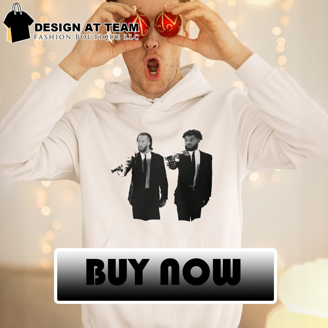 Jalen Brunson Karl-Anthony Towns Pulp Fiction-style Parody shirt