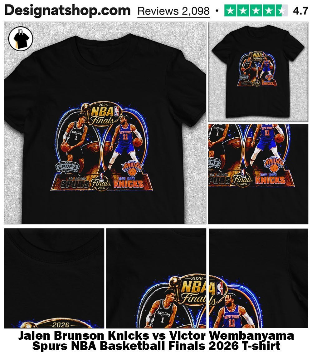 Jalen Brunson Knicks vs Victor Wembanyama Spurs NBA Basketball Finals 2026 shirt