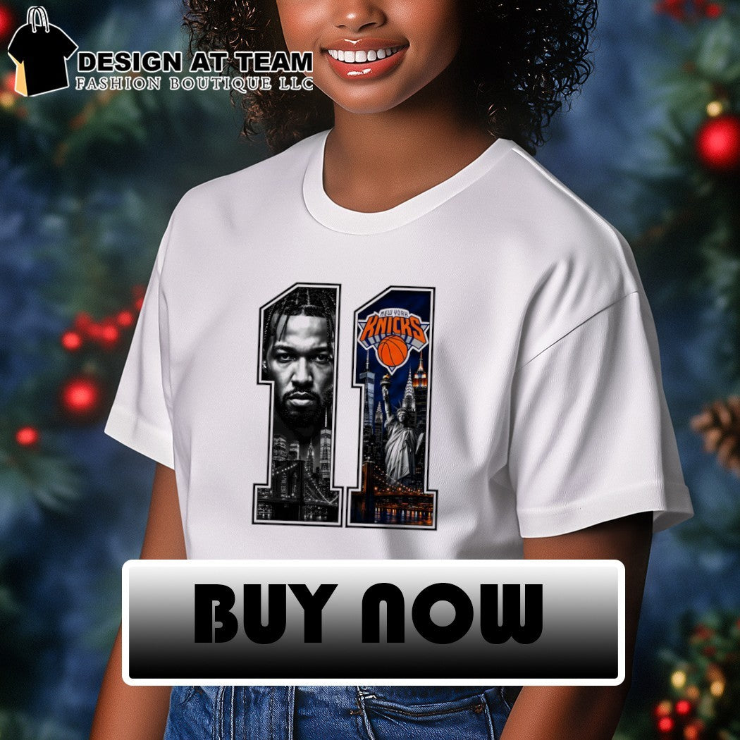 Jalen Brunson Number 11 NY Basketball Skyline Graphic shirt