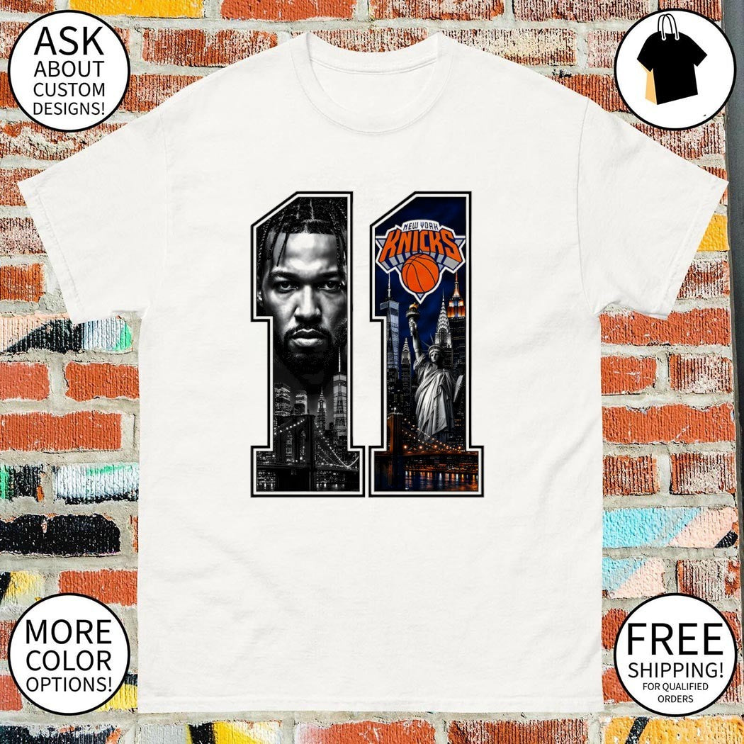 Jalen Brunson Number 11 NY Basketball Skyline Graphic shirt