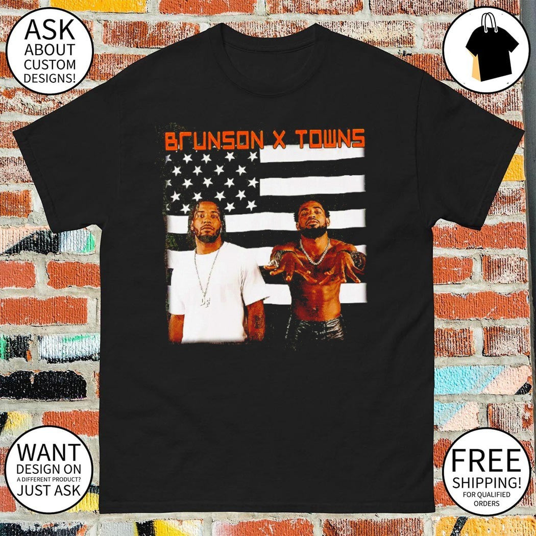 Jalen Brunson and Karl-Anthony Towns Stankonia Vintage Rap inspired Brunson x Towns t shirt