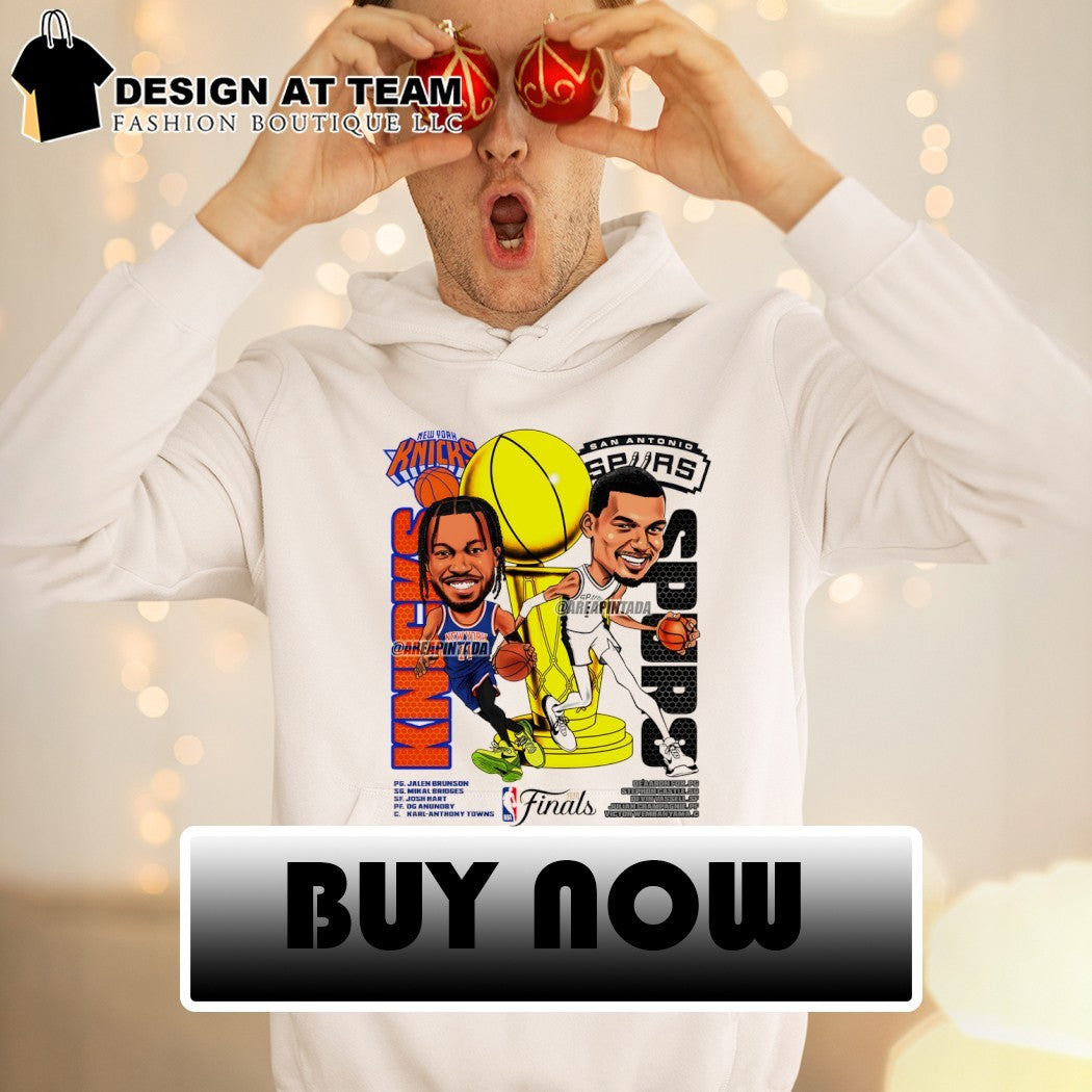 Jalen Brunson and Victor Wembanyama NY Knicks vs San Antonio Spurs 2026 Finals shirt