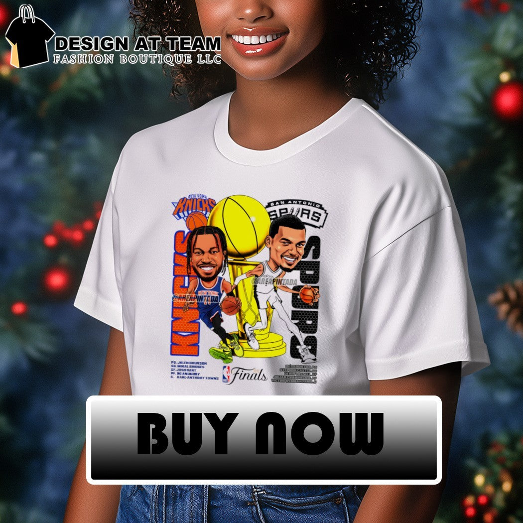 Jalen Brunson and Victor Wembanyama NY Knicks vs San Antonio Spurs 2026 Finals shirt