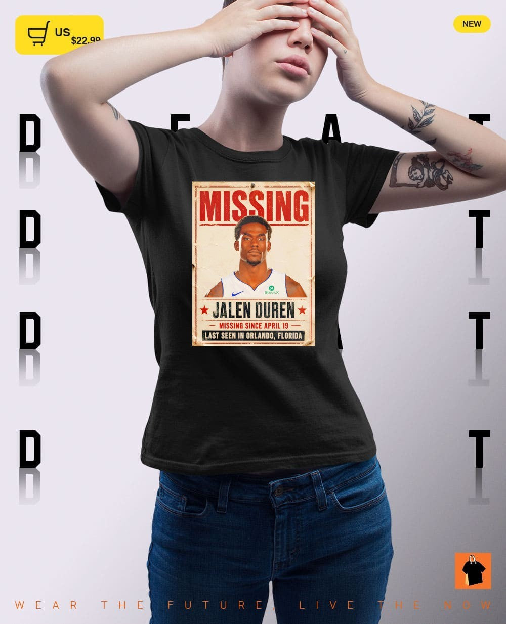 Jalen Duren Detroit Pistons Basketball NBA Missing Since April 19 last seen in Orlando Florida shirt