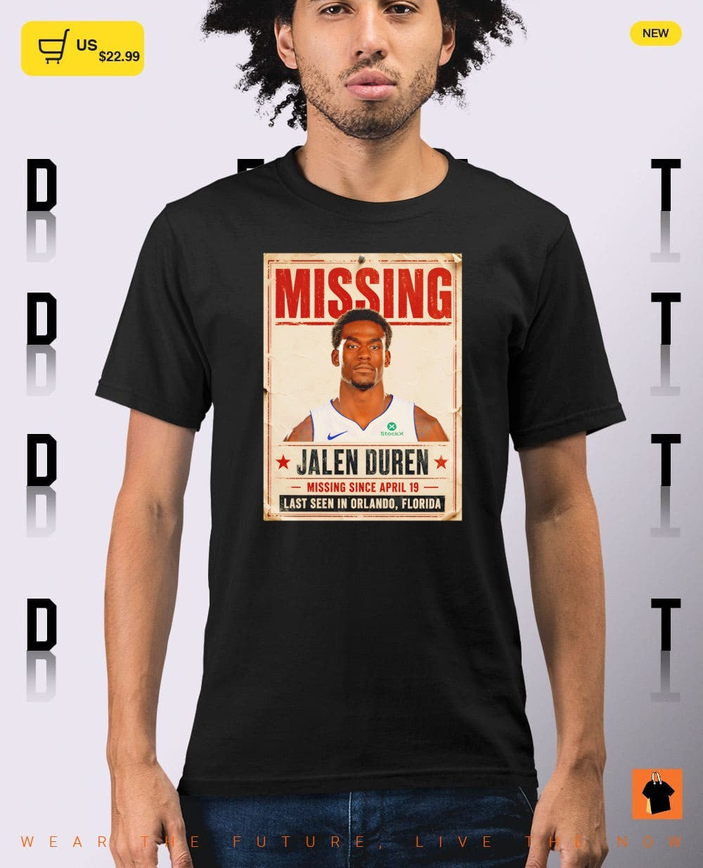Jalen Duren Detroit Pistons Basketball NBA Missing Since April 19 last seen in Orlando Florida shirt