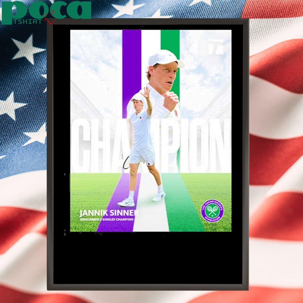 Jannik Sinner Wimbledon Champion 2025 The 1st Italian Man To Win The Title shirt