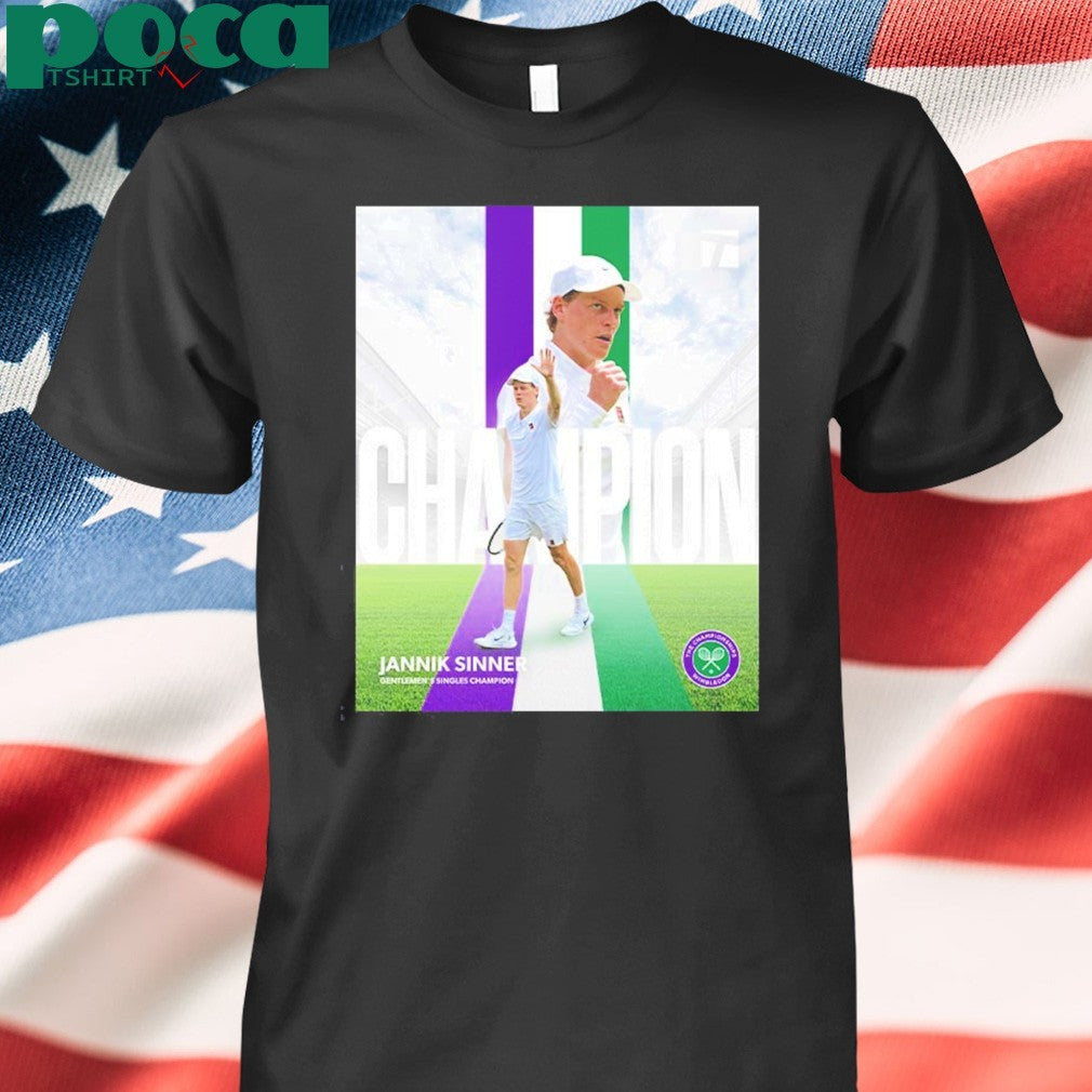 Jannik Sinner Wimbledon Champion 2025 The 1st Italian Man To Win The Title shirt