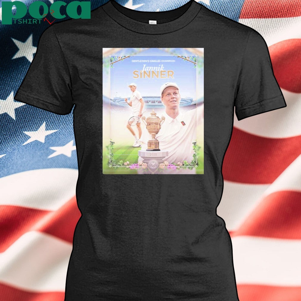 Jannik Sinner World No.1 Defeats Carlos Alcaraz To Claim Wimbledon Champion 2025 Vintage T-shirt
