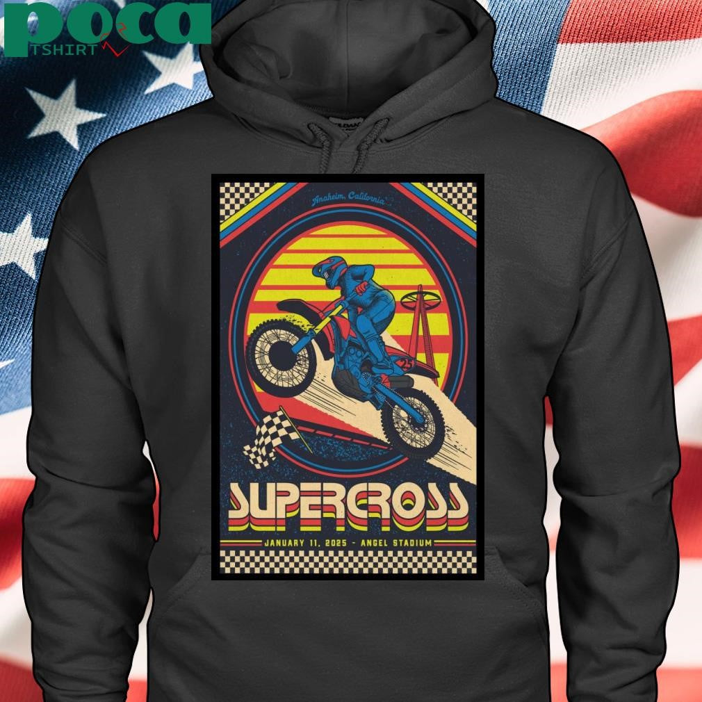 January 11, 2025 Anaheim California Supercross AMA Poster T-Shirt