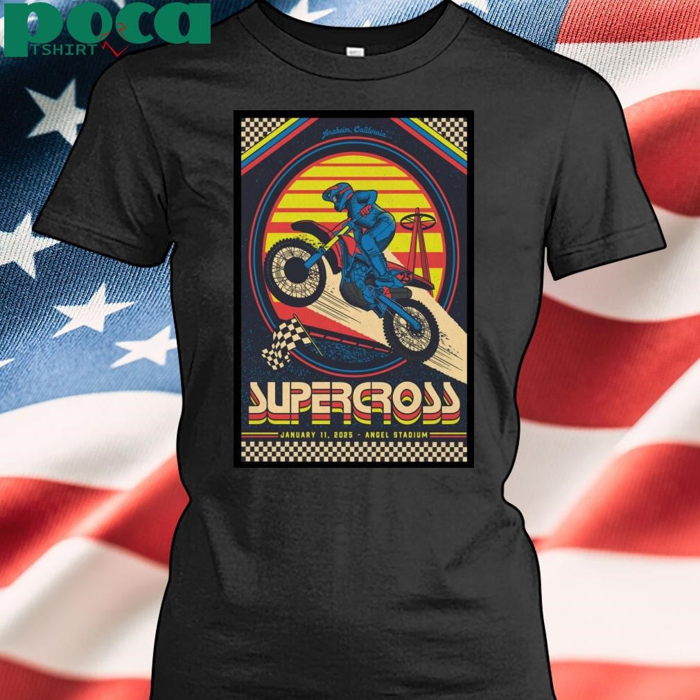 January 11, 2025 Anaheim California Supercross AMA Poster T-Shirt