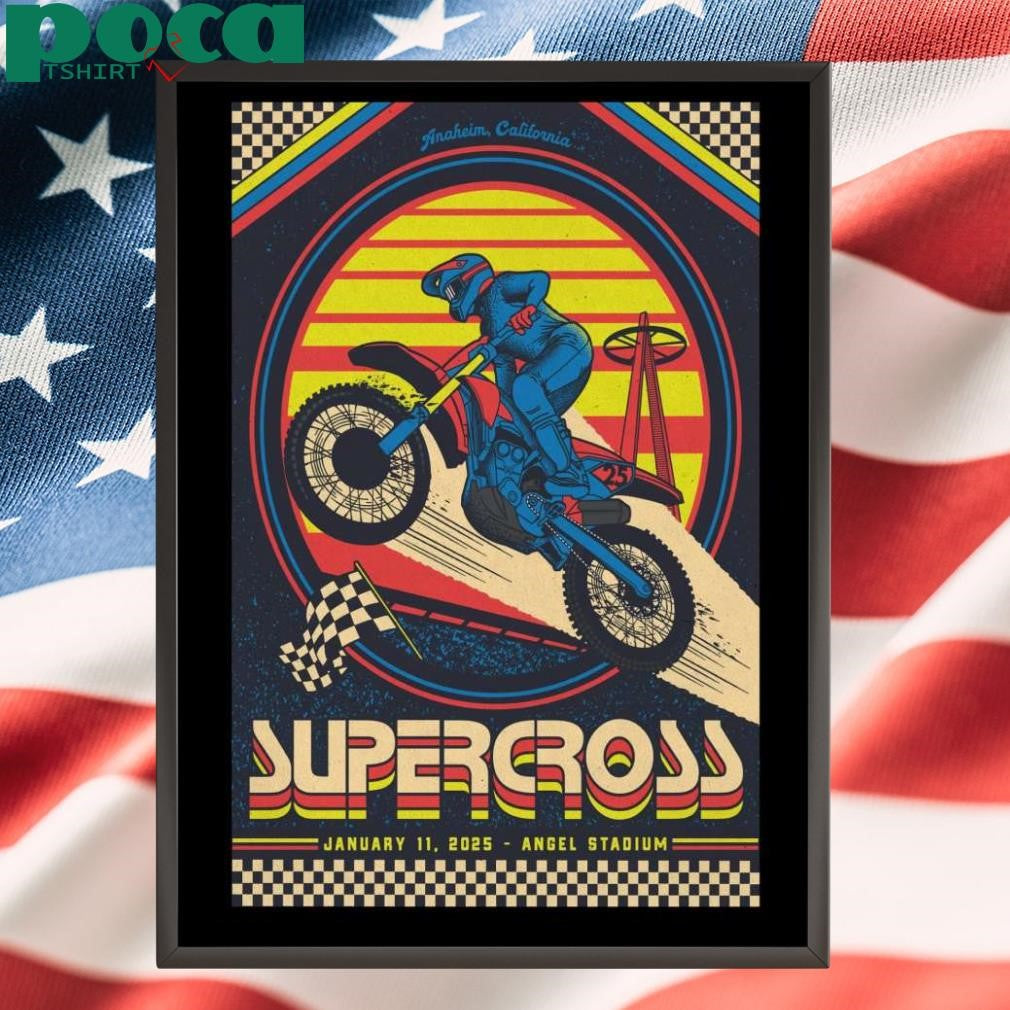 January 11, 2025 Anaheim California Supercross AMA Poster T-Shirt