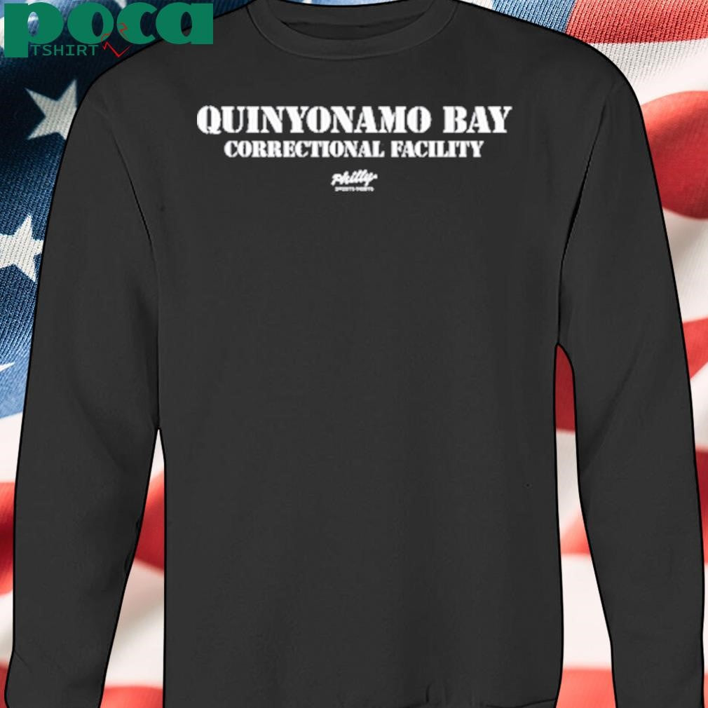 Jason Kelce Wearing Quinyonamo Bay Correctional Facility T-Shirt