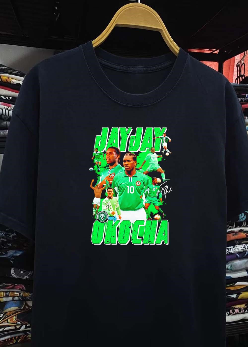 Jay Jay Okocha Nigerian Football Federation Legend Soccer Shirt