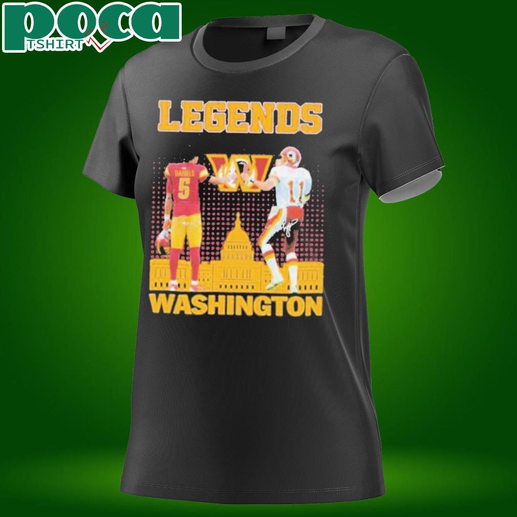 Jayden Daniels X Mark Rypien Washington Commanders Legends Signatures T shirts