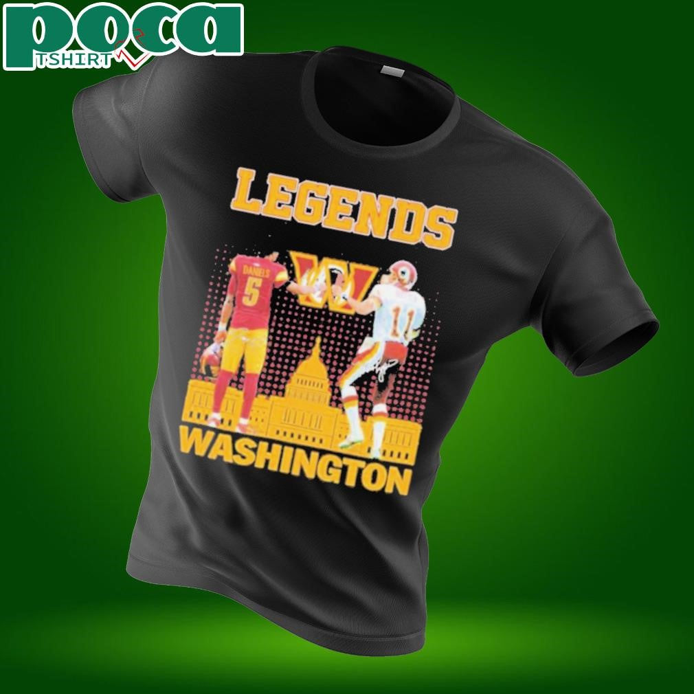 Jayden Daniels X Mark Rypien Washington Commanders Legends Signatures T shirts
