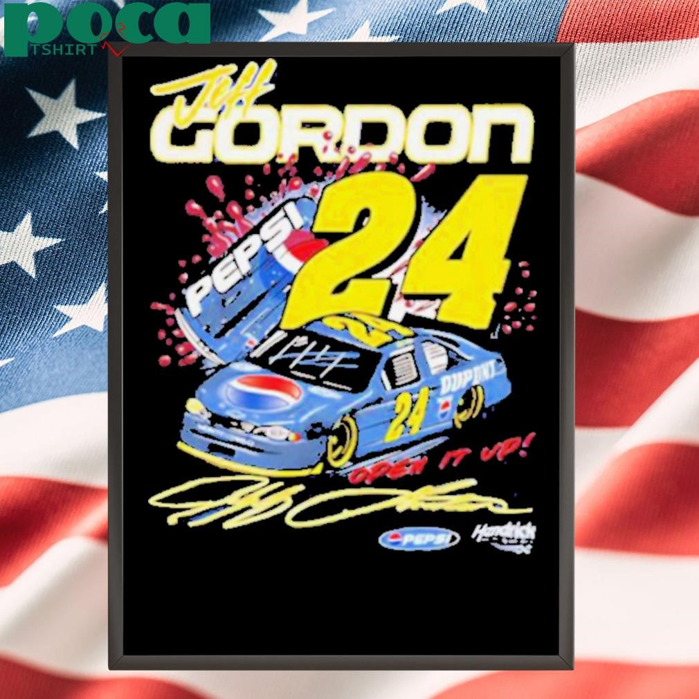 Jeff Gordon Pepsi open it up signature shirt
