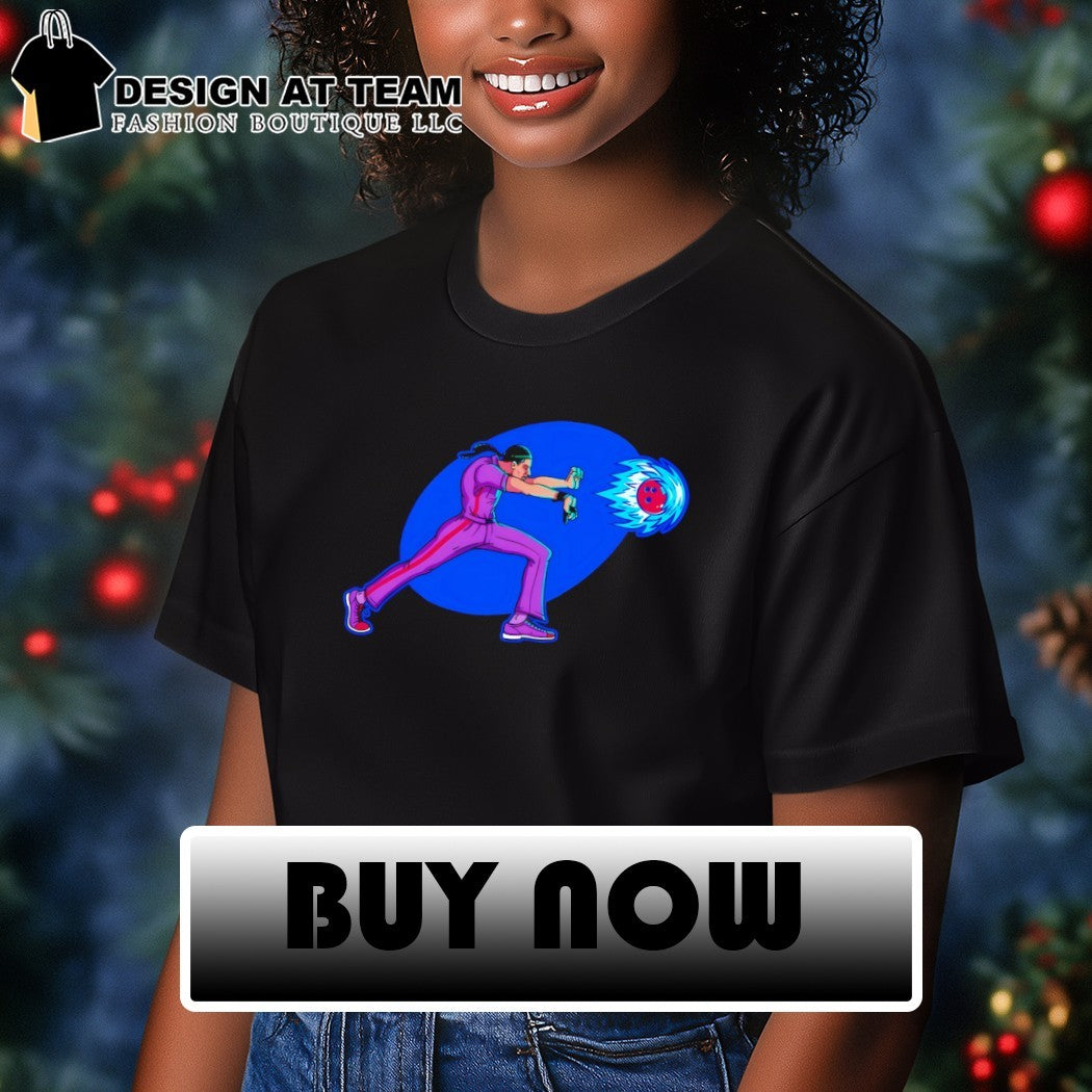 Jesdouken Jesus Quintana using a bowling ball hadouken attack shirt