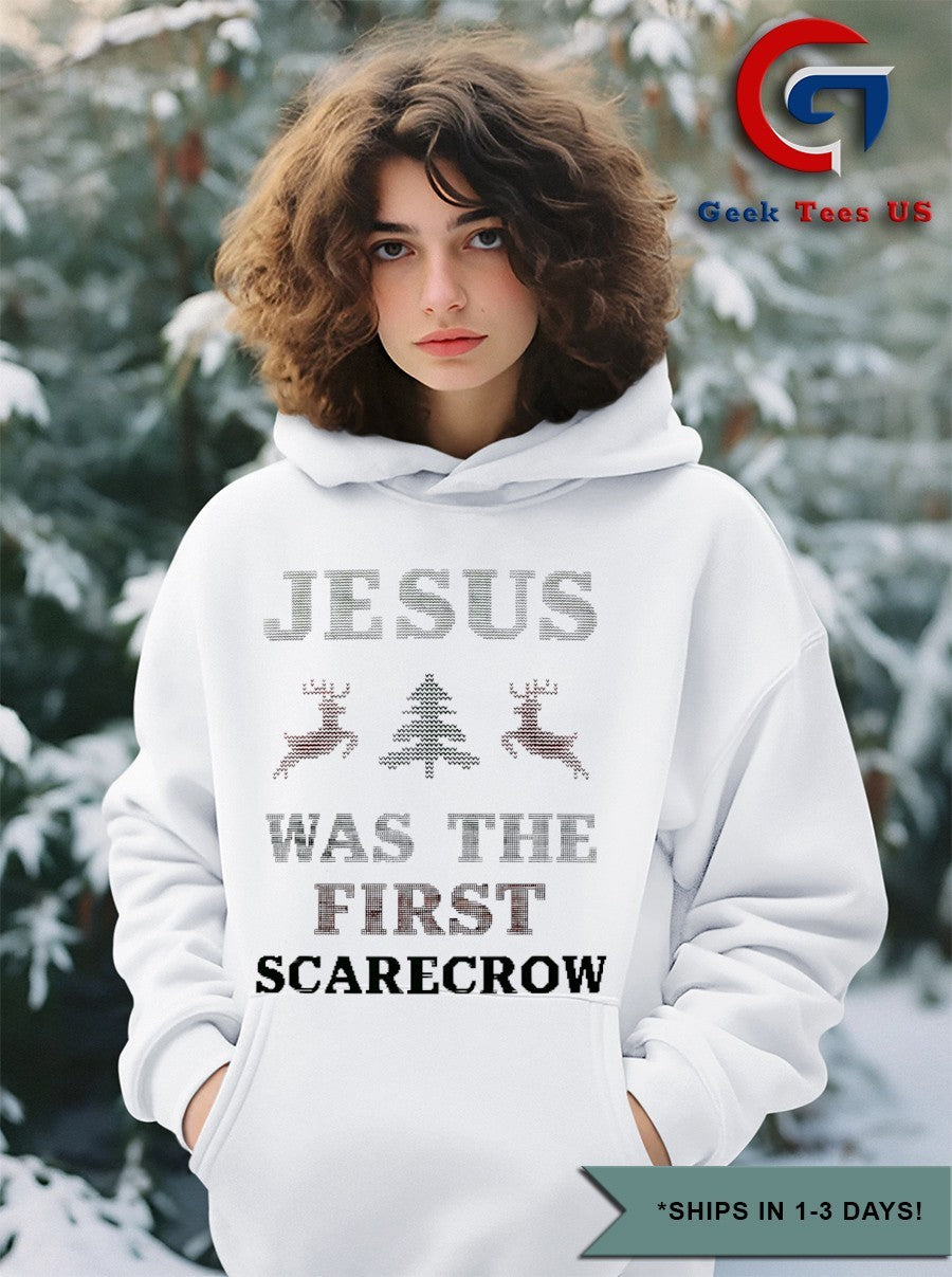 Jesus Was The First Scarecrow ugly Christmas shirt